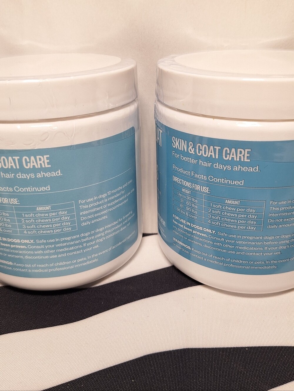 NWT (New in Jars) Ollie Skin & Coat Chews For Dogs X2 Jars - Picture 2 of 4